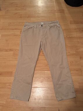 Ralph Lauren Beige Pants with Brown Leather Polo Patch 38 30s